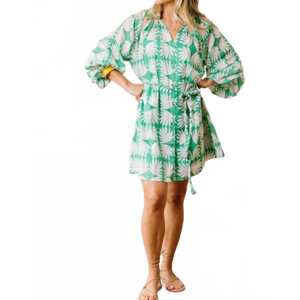 NEW SUNSHINE TIENDA pippa dress in viridian tile